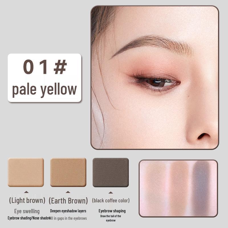 

NOVO Misty Sculpt Набор для бровей и контуринга: Трехцветная пудра, карандаш, тени для носа - Водостойкий, Потостойкий, Стойкий, Не размазывается 4.8g