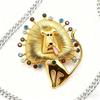 Irregular Lion Rhinestone Brooch Vintage Glaze Badge Pin Suit Accessories  Clothes Accessories
