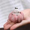 Purple Clay Garlic Bird Tea Pet Ornament Handmade Cute Garlic Duck Tea Set Tea Ceremony Accessories