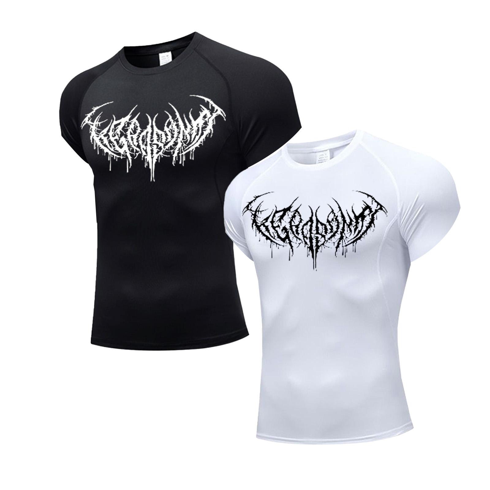 2 Pieces Set Men s Compression Long Sleeve Black Gym Workout T-Shirt S чёрный