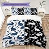 Repeat Bunny Pattern Bedding uilt Set uilt Cover Pillowcase Home Decoration Birthday Gift (1 * duvet cover + 2 * pillowcase without core)