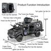 1:32 Scale Avtoros Shaman Sabertooth Armored Police Car Model Toys Metal Diecast Sound Light Doors Opened Pull Back Boys Gifts