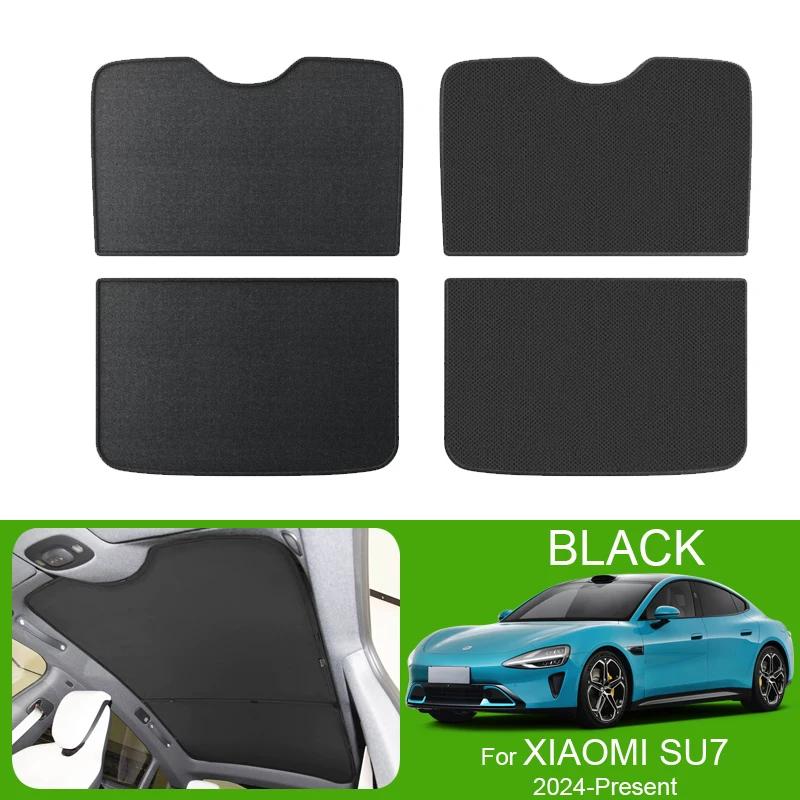 Car Sunroof Sunshade Cover For XIAOMI SU7 2024-Present Colorful Ice Nano Heat Insulation Skylight Anti-UV Auto Accessories