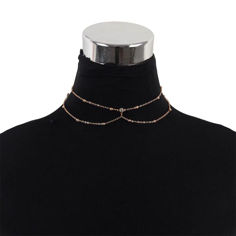 Pure Desire Choker Necklace for Women, Summer Hot Girl Style Body Decoration Chain, Chest Chain, Full Body Sexy Bikini Back Chain