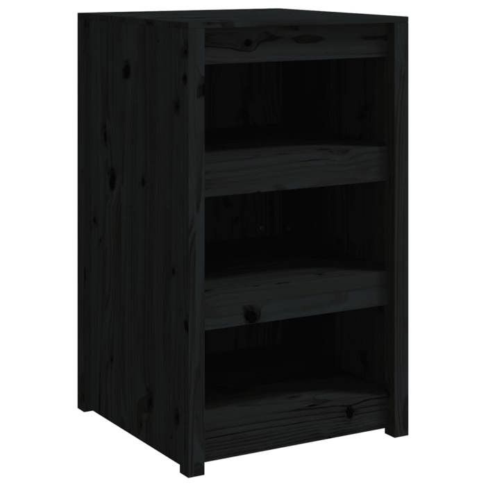 VidaXL Armoire de cuisine d'extérieur noir 55x55x92 cm bois pin massif 832343