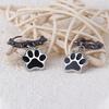 Hip Hop Punk Cat Paw Pendant Earrings Suitable For Men And Women Cool And Personalized Black Rivet Jewelry Gifts