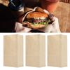 100 Pcs Kraft Paper Bag Food Grade Greaseproof Tear Resistant Disposable Brown Kraft Paper Grocery Bag