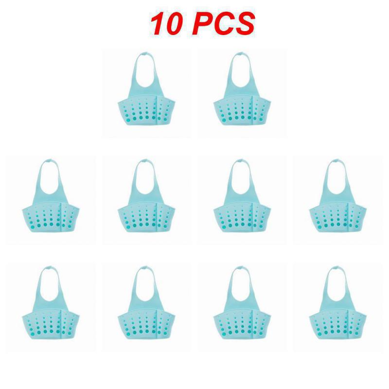 1~10PCS Sink hanging drain basket storage hanging basket storage rack drain rack adjustable snap- soap sponge rack kitchen