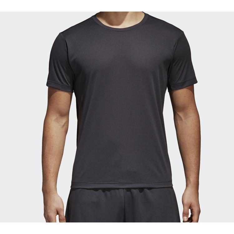 Adidas T Shirts Men's Black Crew Neck Moderate Straight Fit (Unisex) T-Shirts CE0818