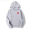 PLAY Kawakyu Embroidery Love Heart Unisex Oversized Hoodie - Autumn/Winter Plus Velvet Sweatshirt