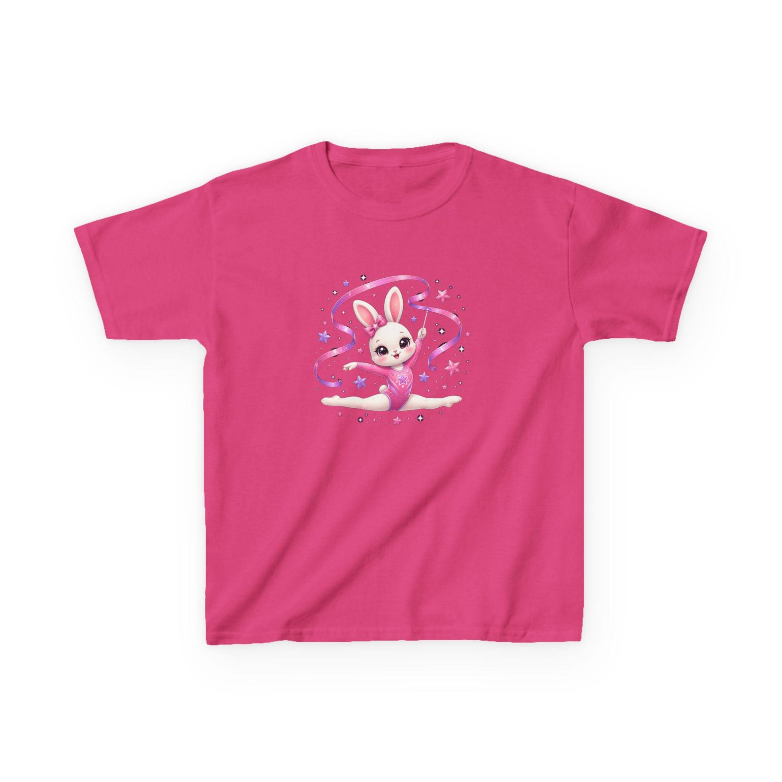 Pink Magic Bunny Kids T-Shirt | Cute Rabbit, Stars, Sparkles 100