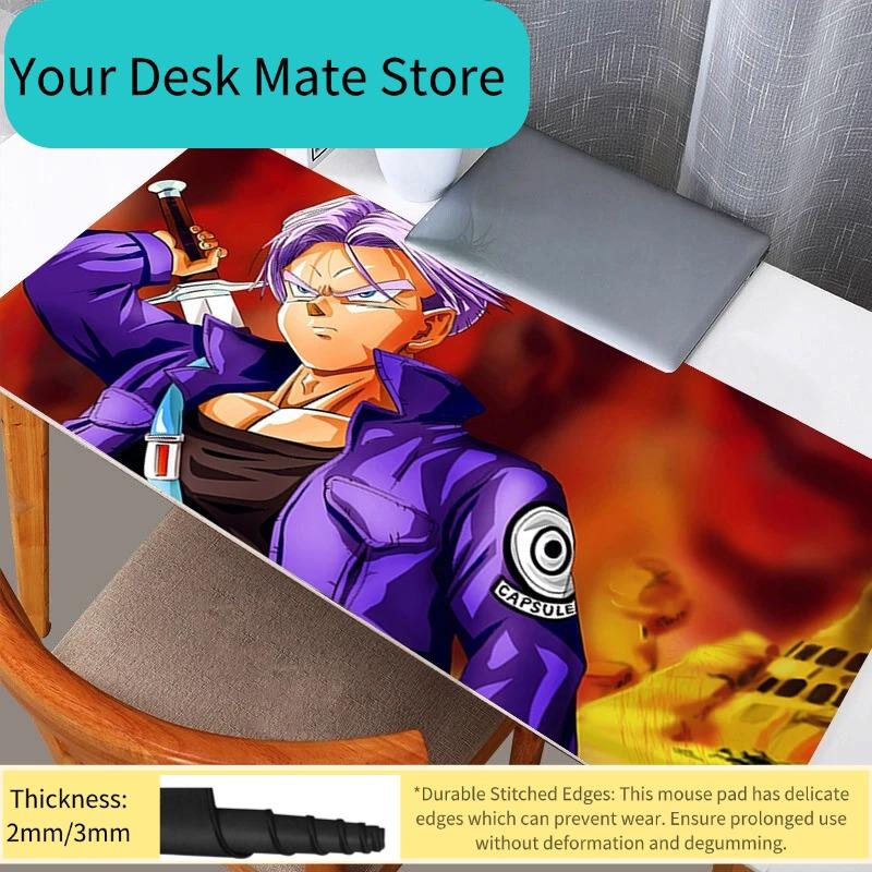 DBZ Dragon Ball Trunks Mouse Pad Large XXL PC Desk Mat Gamer Office Carpet Keyboard Table Gaming Accessories Mousepad