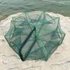 6/8 Hole Folding Fishing Net Automatic Fishing Trap Net Shrimp Cage Fish Baits Mesh Net Foldable Fishing Fish Trap Cage