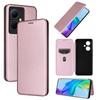 VIVO V29 Lite Multi-card Carbon Fiber Phone Case: Neutral Flip Protective Cover