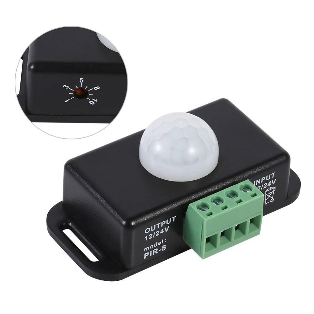3.0*1.8*1.3in Motion Sensor LED Switch DC 12V/24V Infrared PIR Motion Sensor  LED Strip Lighting