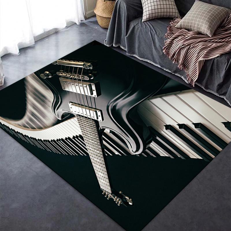 2025 New Guitar Music Carpet Rug for Living Room Bedroom Home Sofa Decoration,Kids Play Non-slip Floor Mat11