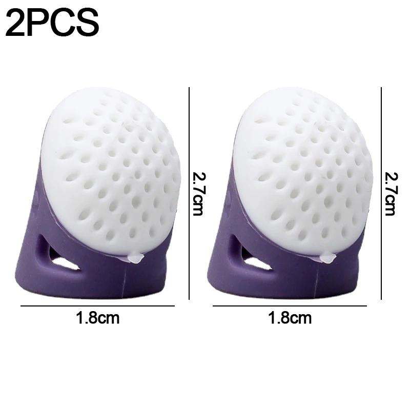 Silicone Thimbles Finger Tips Protector Anti-Slip Finger Covers Hand Cross-stitch Sewing DIY Tools Household Sewing Accessories
