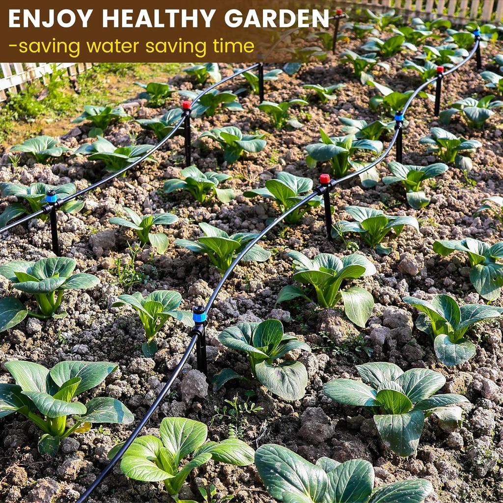 Quick-Connect DIY Drip Irrigation Kit, Automatic Garden Watering System for Greenhouse Plants for Greenhouse Plant Watering