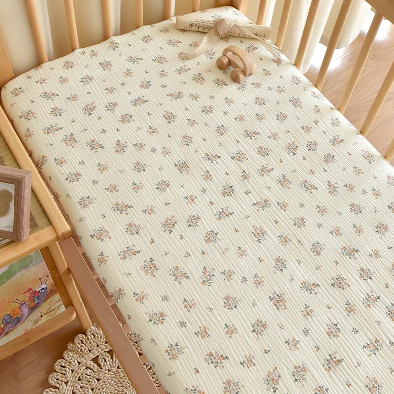 UKKNZZ Kids Washed Cotton Fitted Sheet & Mattress Cover for Splicing Beds