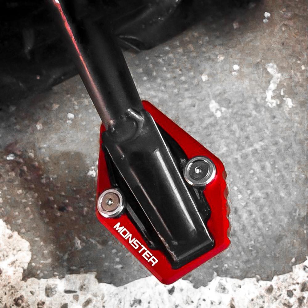 CNC Motorcycle Accessories Kickstand Side Stand Extension Enlarge Plate For Ducati Monster 795 796 821 1200