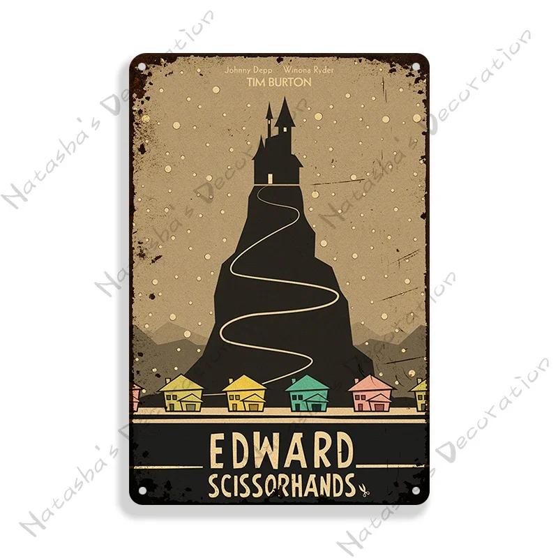 

Эдвард Руки-ножницы Старый фильм Металлический постер Декоративная тарелка Бар Стена Металлическая жестяная вывеска Металлические знаки Домашняя настенная тарелкаПланшет 20x30cm（7.8x11.8inch）