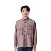 UNIQLO SS24 U Series Solid Color Workwear Pointed Collar Long Sleeve Shirt Men shirts Brown 467841-36