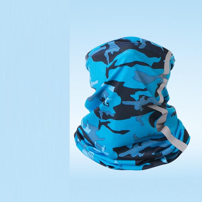 

Outdoor Face Cover Summer Ice Silk Sunscreen Cooling Breathable Hiking Neck Gaiter Windproof Sun Protection Cycling Face Mask синій