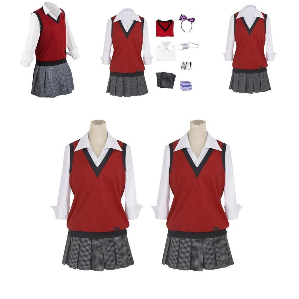 Kakegurui-inspiriertes Cosplay-Outfit Hochwertiger Polyesterstoff Erhältlich in verschiedenen Größen