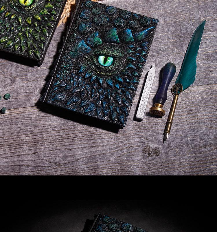 Independent Site Resin Animated Devil's Eye Dragon Book Ornament
