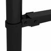 VidaXL Garden Fence with Spear-Shaped Top Steel 181 X 175 Cm Black 144944