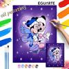 DIY Painting Kit Winter Skating Mickey Minnie Classic Style Home Decor Craft Gift Idea Wall Art Ornament Romantic Holiday Fun