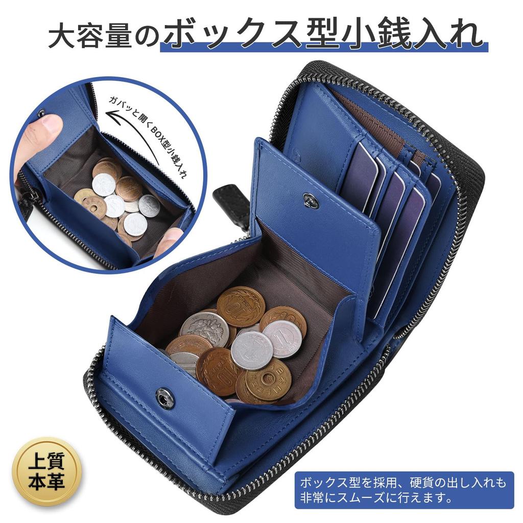 GSG Bifold Compact Mini Brand Holds Many Round Zipper Easy To Coin Gift Carbon Black and 24022 Men's Wallet, Wallet, Name, Popular, Cards, Closure,