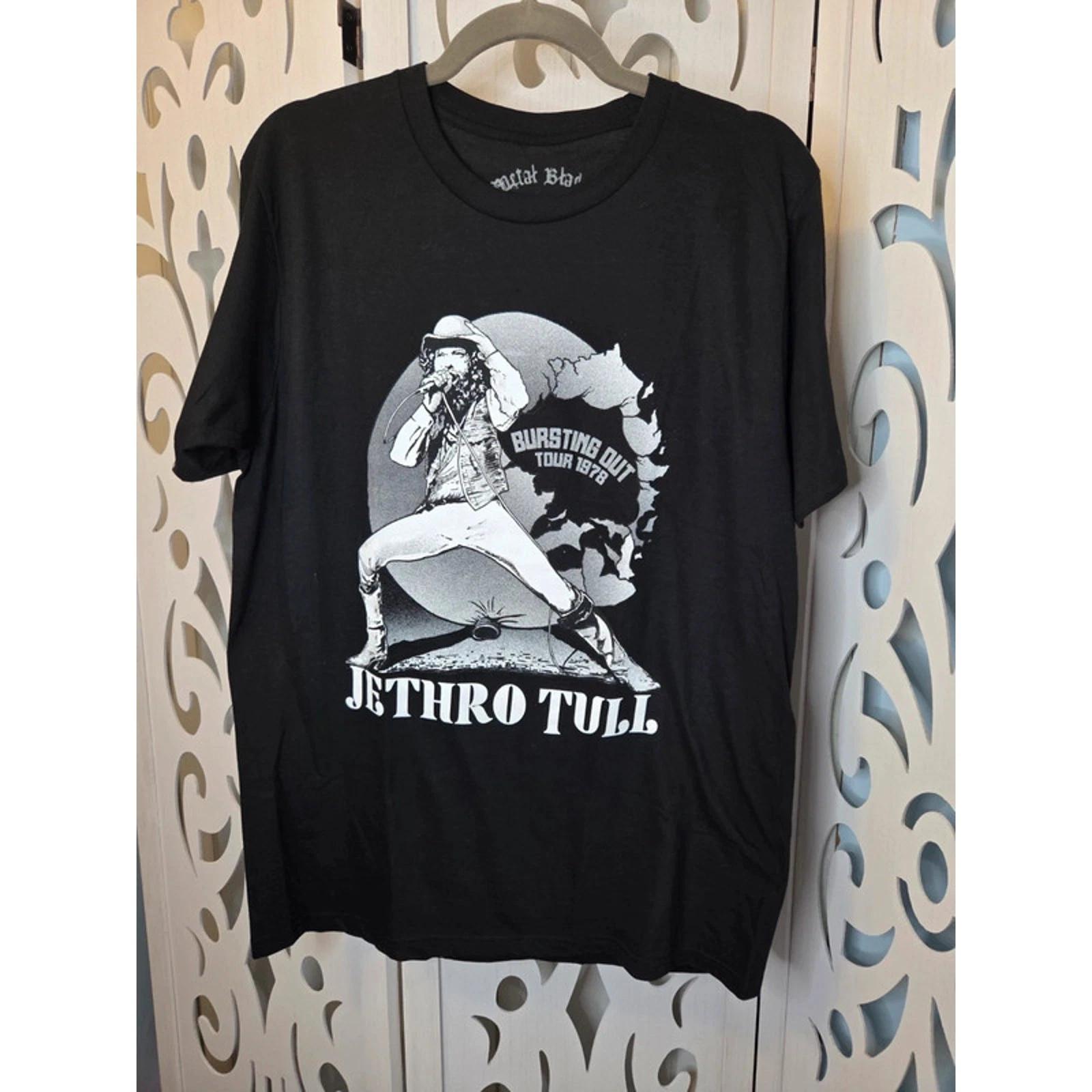 Jethro Tull Band Tee Bursting Out Tour 1978 Graphic Black Medium M