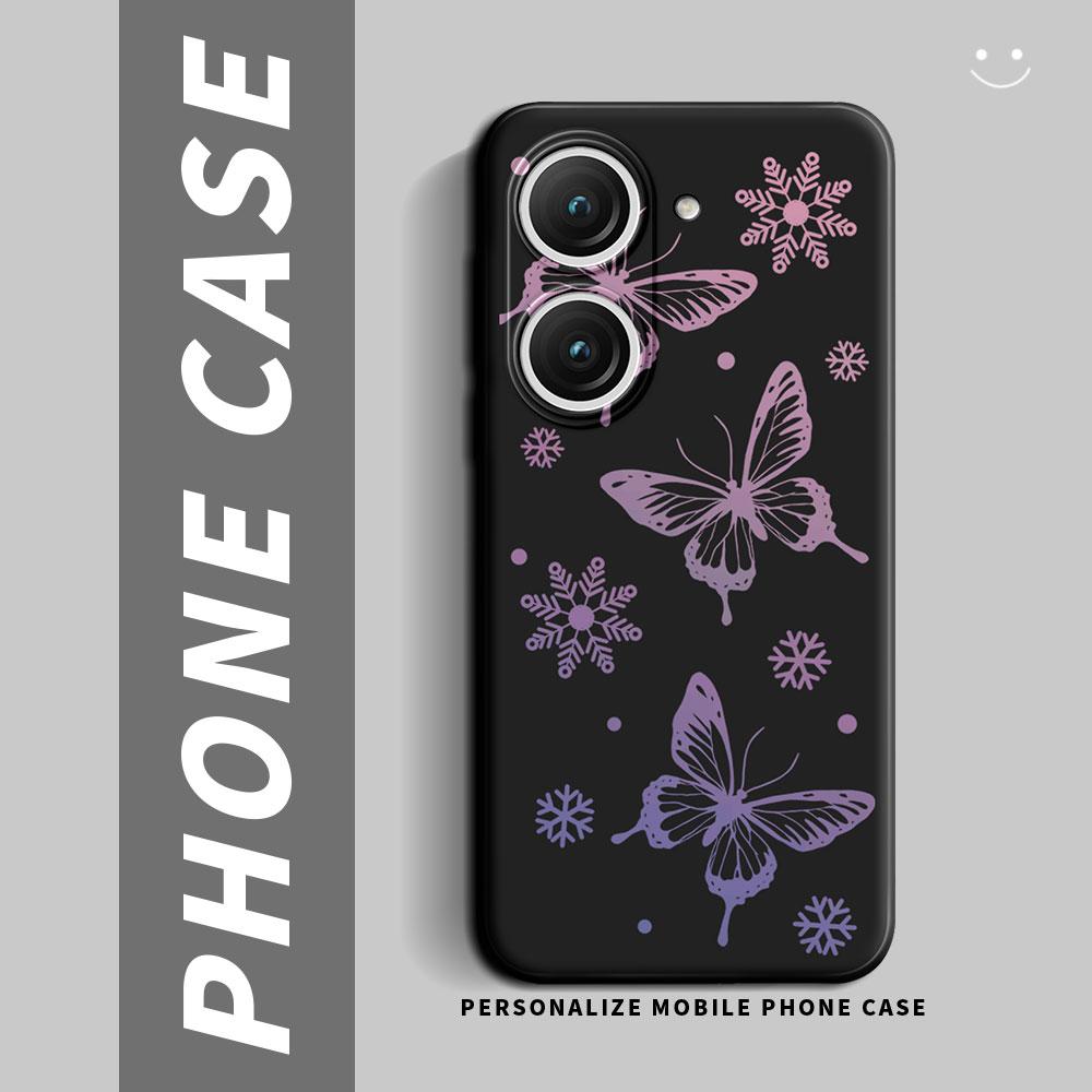 For Asus Zenfone 9 (AI2202) Case Cartoon Cute Cat Flower Shockproof Silicone Soft Phone Case For Zenfone 10 (AI2302) Back Cover