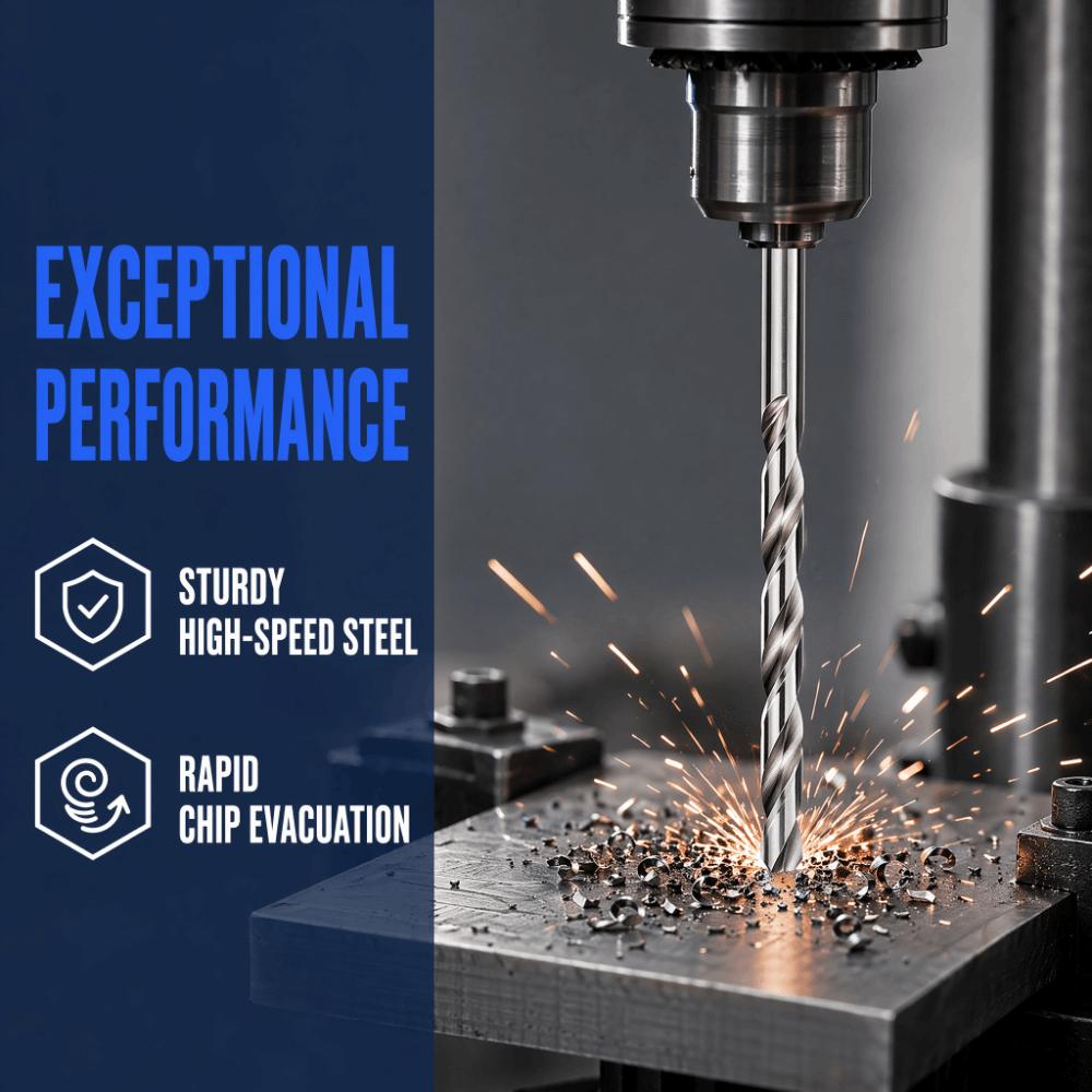 2pcs HSS Material Twist Drill Bit 3mm Diameter Straight Shank Drill Bit For Hardened Metal