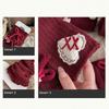 Bow Design Furry Leg Warmers Middle Tube Lolita Boots Cover Knitted Leg Warmers  Autumn Winter