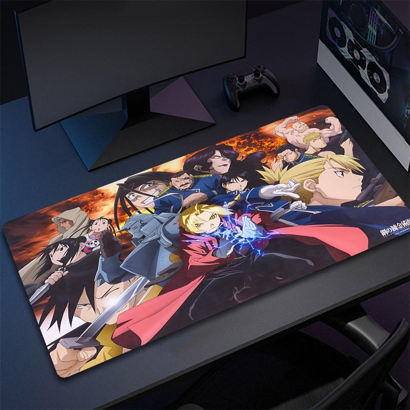 Xxl Large Anime Fullmetal Alchemist Mouse Pad 90x40 Speed Computer HD Desk Mat Cute Gaming Keyboard Mousepad Pc Gamer Complete