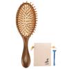 Air Cushion Comb Wooden Handle Detangling Hair Brush Scalp Massage Comb with Cleaning Brush