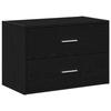 VidaXL Cabinet with 2 Drawers Black Oak 60x31x40 Cm Engineered Wood, Storage Cabinet, Sideboard, Buffet Cabinet, 858823