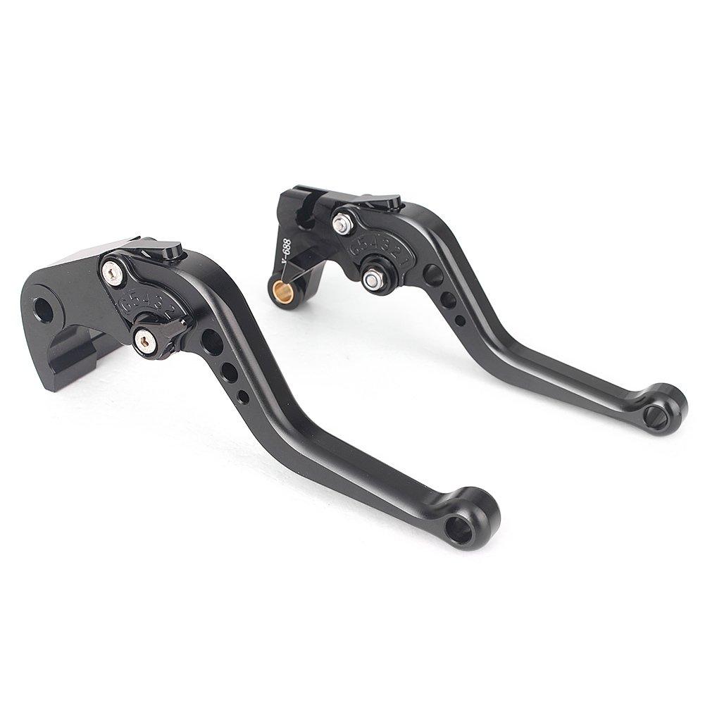 Mallofusa CNC Pair Short Brake Clutch Levers for Honda CBR600RR 2007-2016 / Honda CBR1000RR/FIREBLADE/SP 2008-2016 Black CNC Aluminum