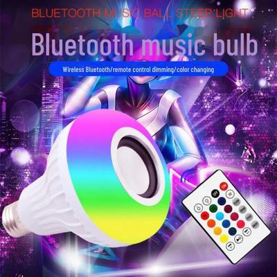 RGB Bluetooth Music Bulb: Super Bright LED Colorful Ceiling Lamp with Wireless Remote and Sound Stage Control