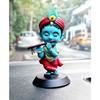 Idol von Lord Shree Krishna Ji für Armaturenbrett, Bürotisch, Heimdeko| Kleine Mor Pankh & Bansuri Figur| Götterstatue