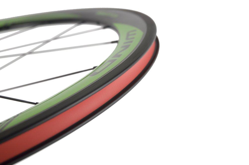 Sunrise Superteam Bike Carbon Road Wheels 700Cx50mm Clincher Wheelset Green