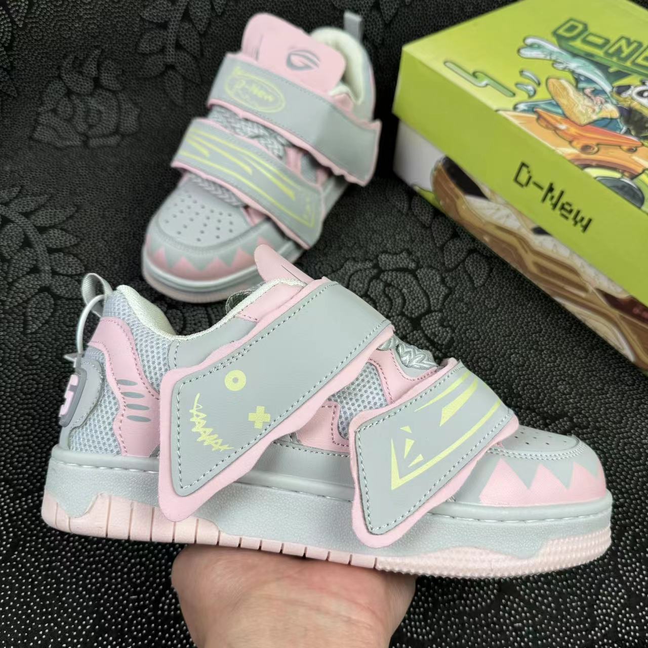 

Новые туфли Ghost Face Bread Shoes Hundred Casual Women s Thick Bottom Sports Student Shoes 44 серый/розовый