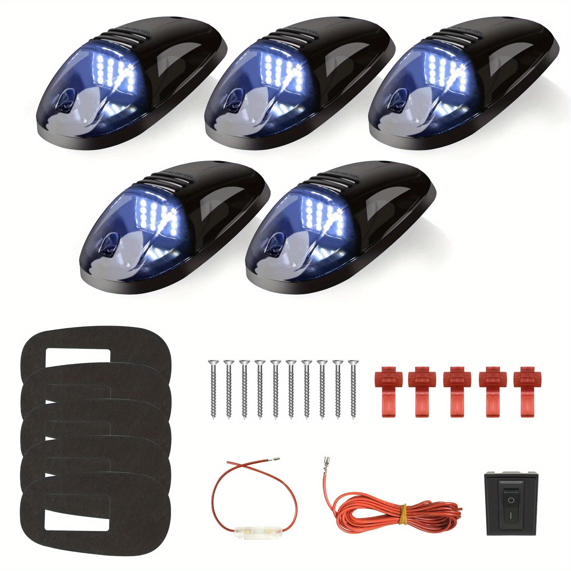 

5 шт. Жовтий/Білий 16LED Габаритний вогонь на дах кабіни 12V Комплекти габаритних вогнів на дах для Dodge Ram, Ford F150, GMC, Фургонів, Пікапів білий