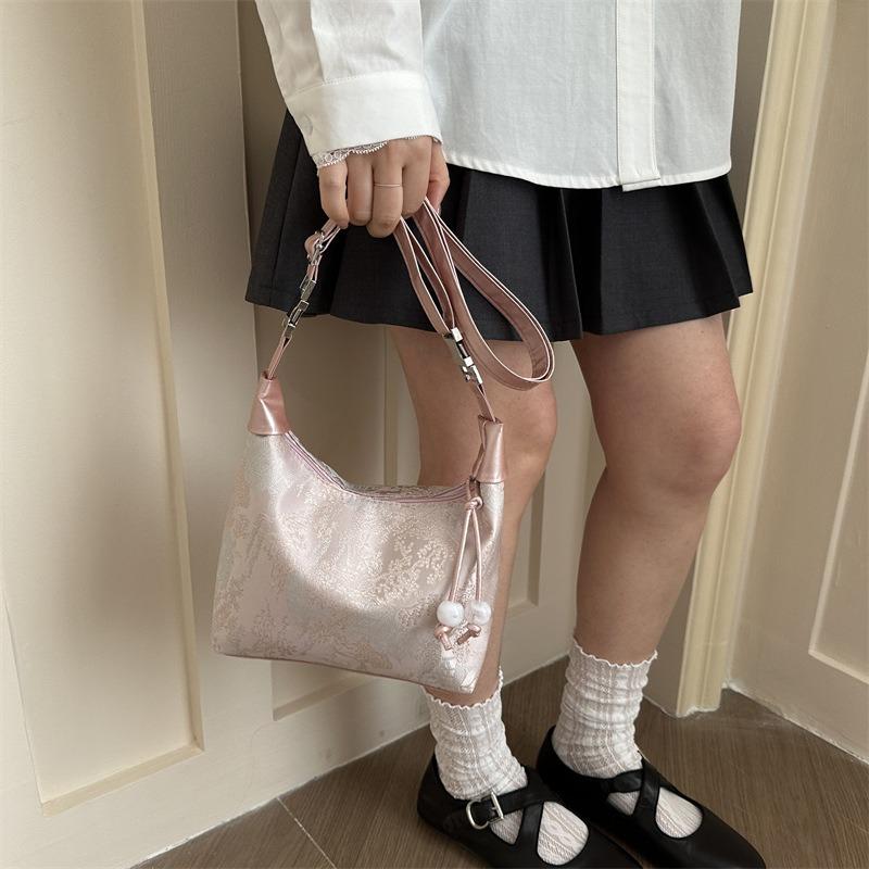 Retro Bag Women's New Jacquard Handbag Fashionable and Simple Shoulder Messenger Bag