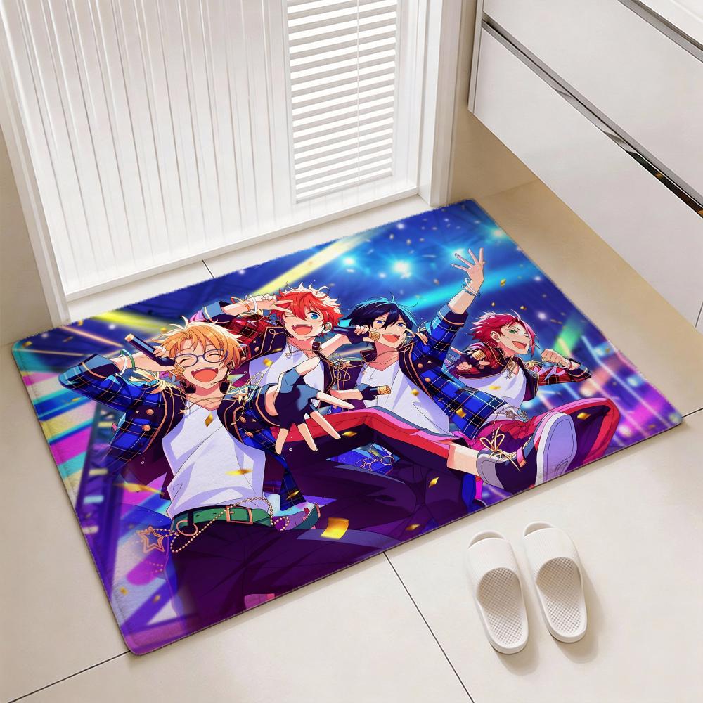 Idol Boys Franchise E-Ensemble Starss Floor Mat Soft Thickened Flannel Door Mat Non-Slip Living Room Rug Home Decor