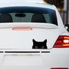 Car Decal Bumper Sticker Car Exterior Decoration Waterproof Peeking Cats Sticker for Car Truck Black 5.9x3.8inch