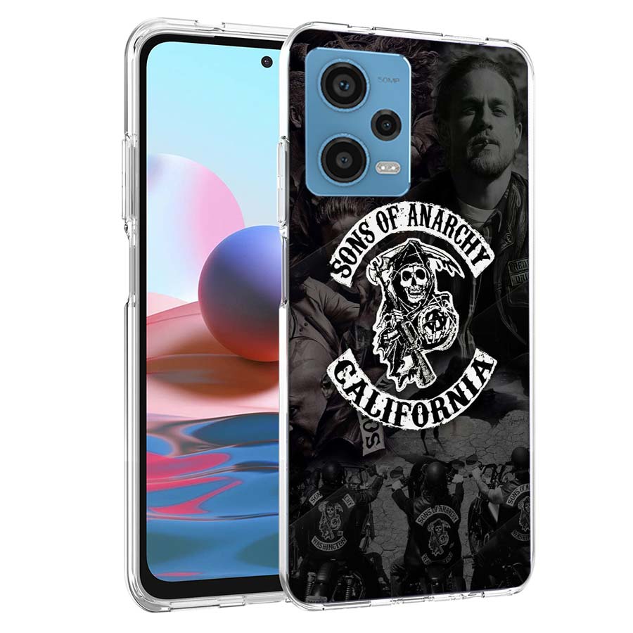 Sons of Anarchy Phone Case For Redmi Note 13 12 14 15 Pro Plus 13R 11 11T 11E 11S 10 Pro 10S 9 9S Cover Cell Clear TPU Capa Case