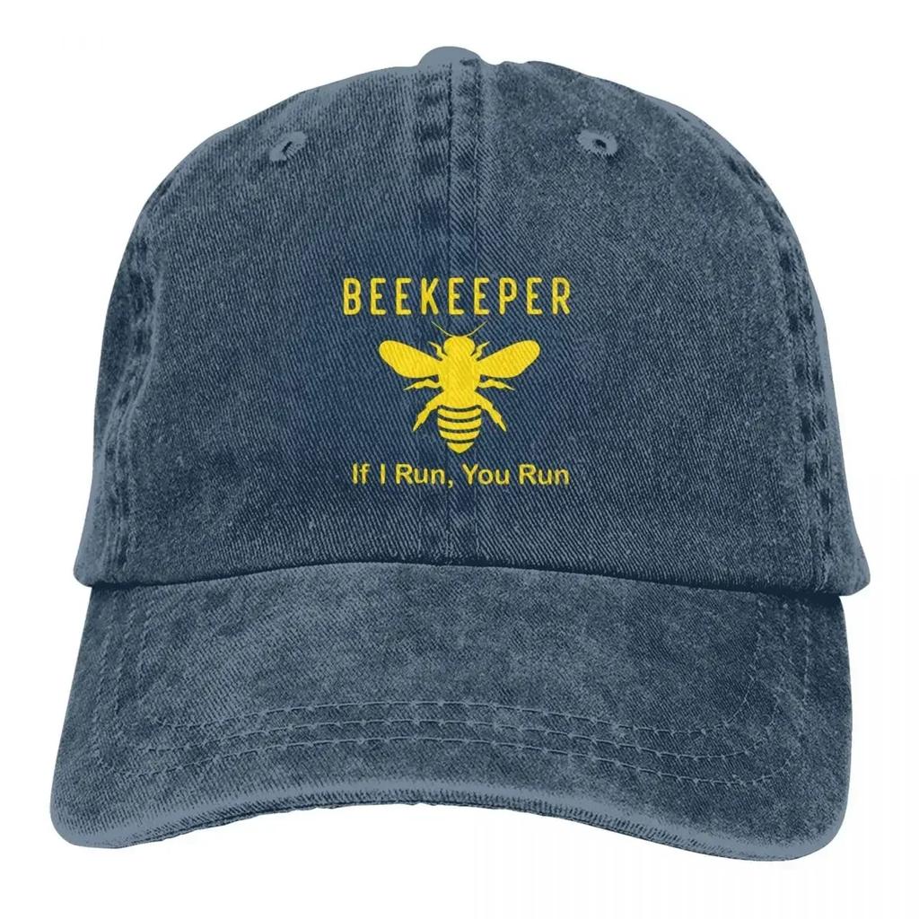 Apicoltore Se Corro Io Corro Cappellino da Baseball Divertente Apicoltura Moda Outdoor Cappelli Hip Hop Cappellini da Baseball Lavati Stampati alla Moda